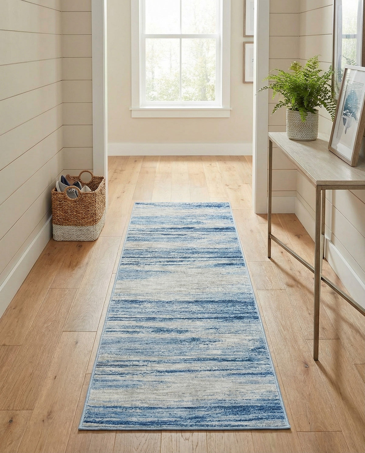 Zagros Shades Collection Area Rug -  Sepidan Runner Blue Ivory  lifestyle 42