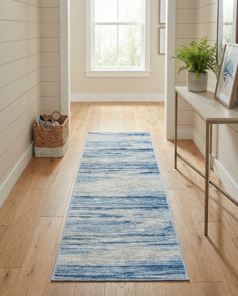 Zagros Shades Collection Area Rug -  Sepidan Runner Blue Ivory  lifestyle 42