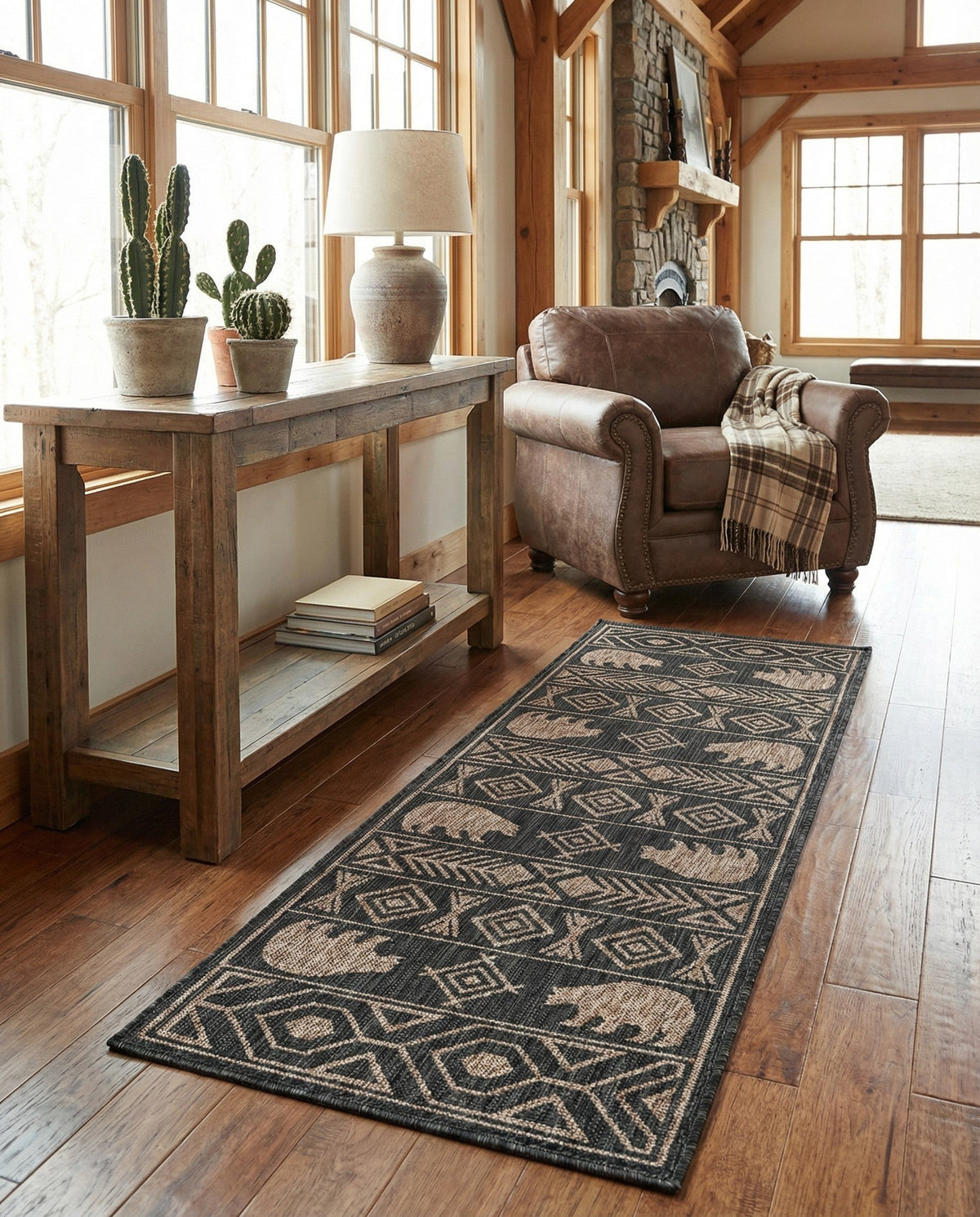 Mesa Oasis Rugs Collection Area Rug - Sundown Runner Black  lifestyle 96