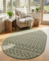 Savannah Pergola Collection Area Rug -  Pergola (Green) Oval Green  lifestyle 91