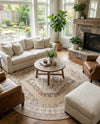Patio Heritage Collection Area Rug -  Augusta (Natural) Round Natural  lifestyle 76