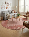 Urban Terrace Collection Area Rug -  Chelsea (Rust Red) Round Rust Red  lifestyle 19
