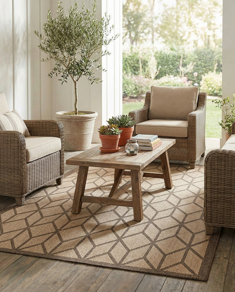 Sahara Sands Collection Area Rug -  Mut Rectangle Natural  lifestyle 9