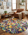 Marrakesh Elegance Collection Area Rug -  Toubkal Round Multi  lifestyle 30