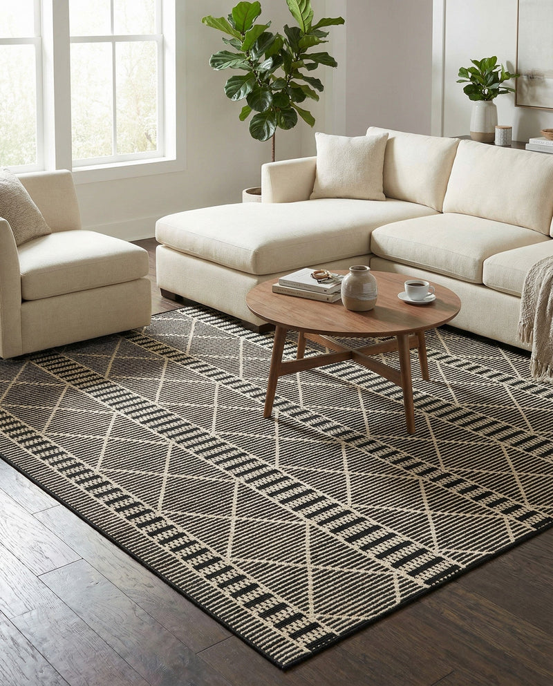 Savannah Pergola Collection Area Rug -  Glade Rectangle Black  lifestyle 16