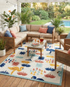 Caribbean Terrace Collection Area Rug -  StLucia Rectangle White  lifestyle 16