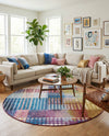 Urban Terrace Collection Area Rug -  Atrium Round Multi  lifestyle 43