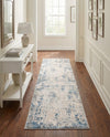 Aegean Elegance Collection Area Rug -  Milos Runner Gray Blue  lifestyle 57