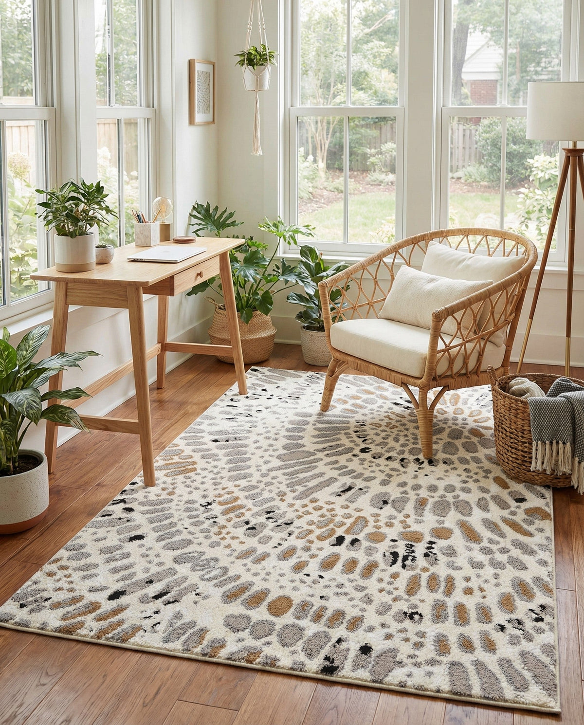 Sienna Collection Area Rug -  Modena Rectangle Ivory  lifestyle 15