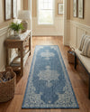 Patio Heritage Collection Area Rug -  Charleston (Blue) Runner Blue  lifestyle 47