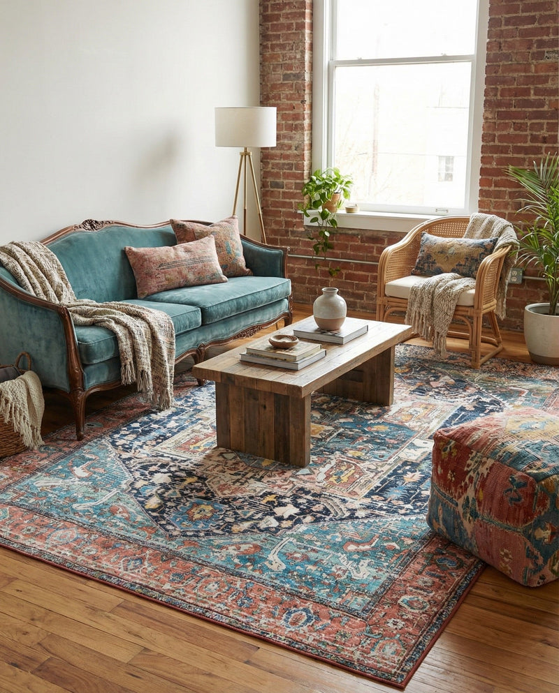Casablanca Tapestry Collection Area Rug - Fes Rectangle Multi  lifestyle 38