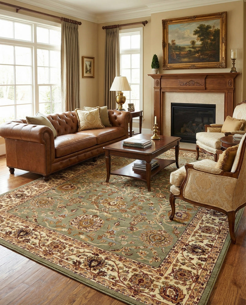 Jaipur Elegance Collection Area Rug -  City Rectangle Light Green  lifestyle 13