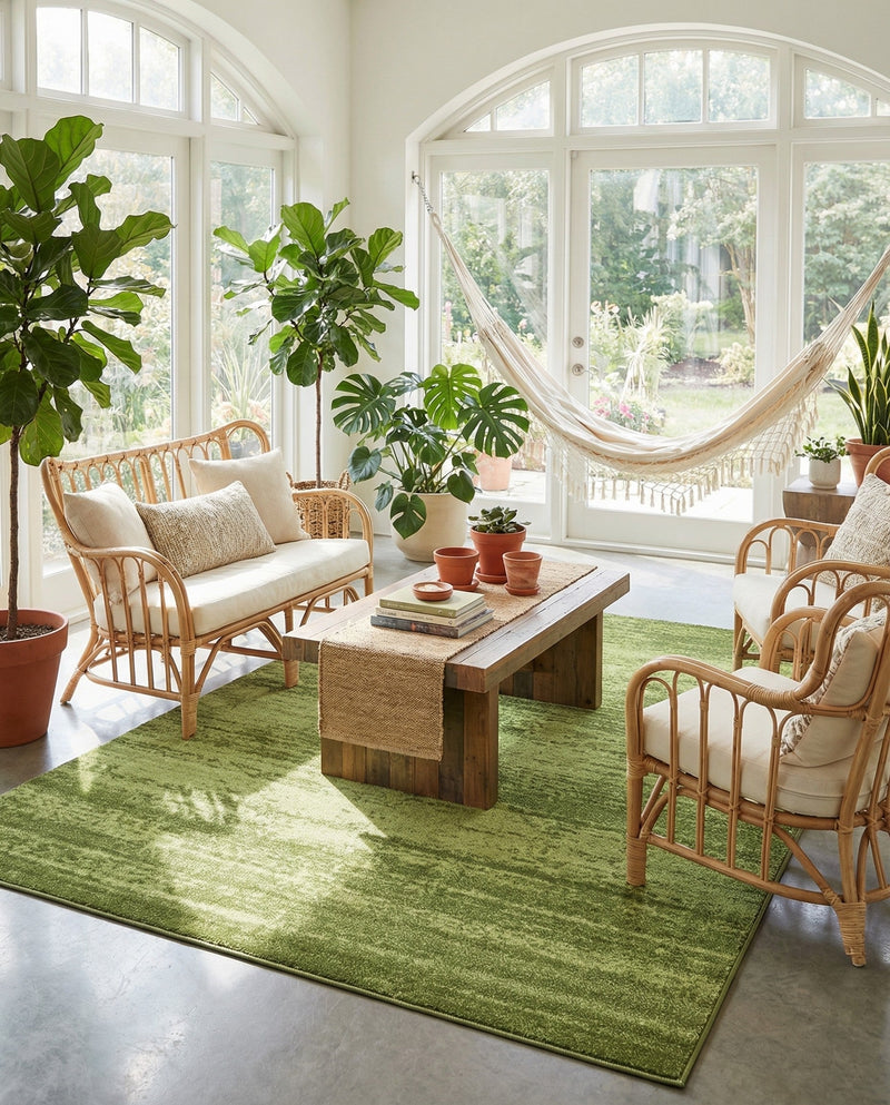 Studio Haven Collection Area Rug -  Gallery (Green) Rectangle Green  lifestyle 15