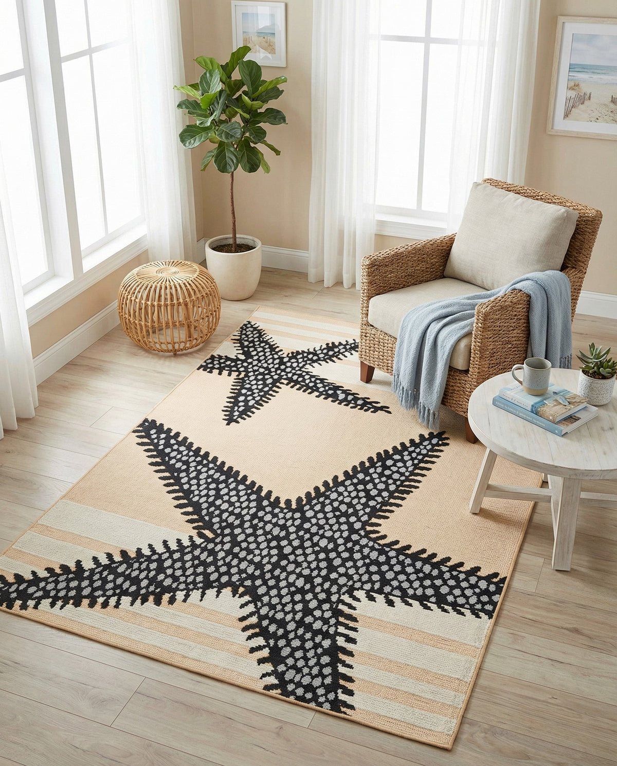 Terrace Collection Area Rug -  Pavilion Rectangle Tan  lifestyle 15