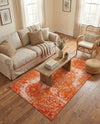 Riviera Elegance Collection Area Rug -  Monaco (Orange) Rectangle Orange  lifestyle 27