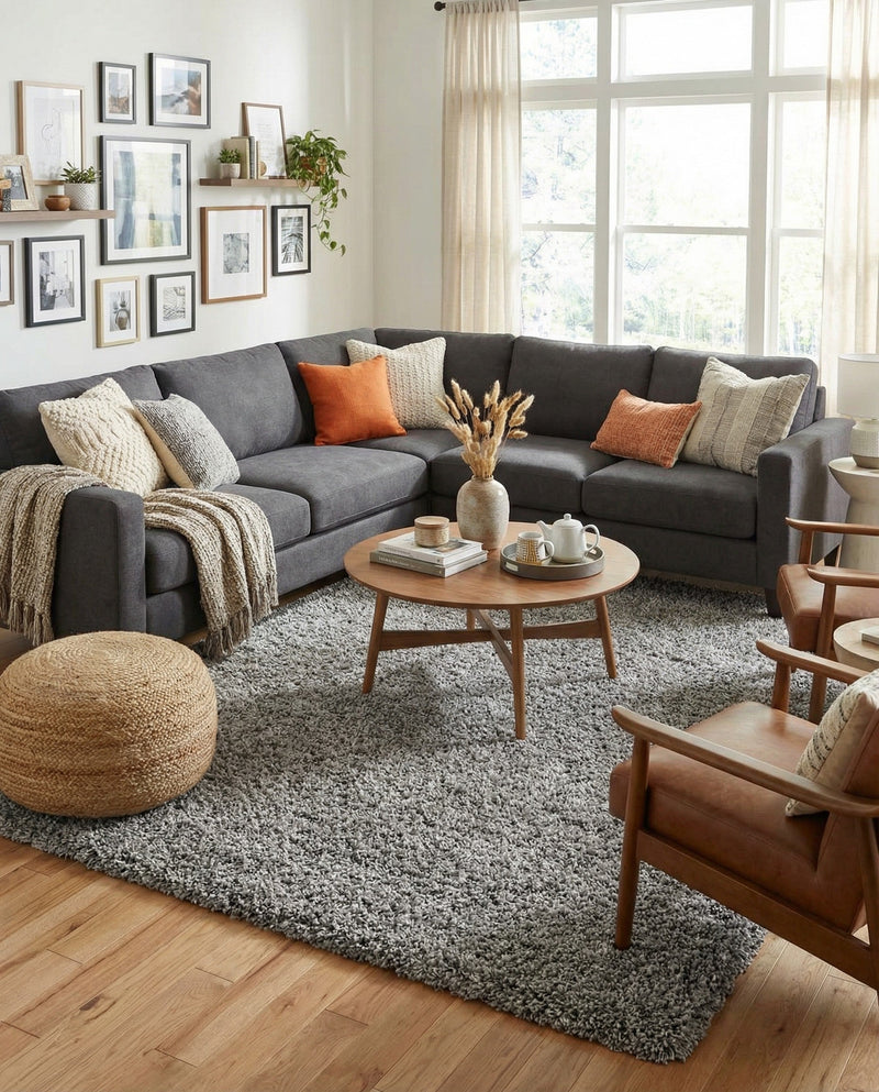 Plush Oasis Collection Area Rug - Serenity (Cloud Gray) Rectangle Cloud Gray  lifestyle 4