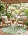 Savannah Escape Collection Area Rug -  Amazon (Green Blue) Round Green Blue  lifestyle 75