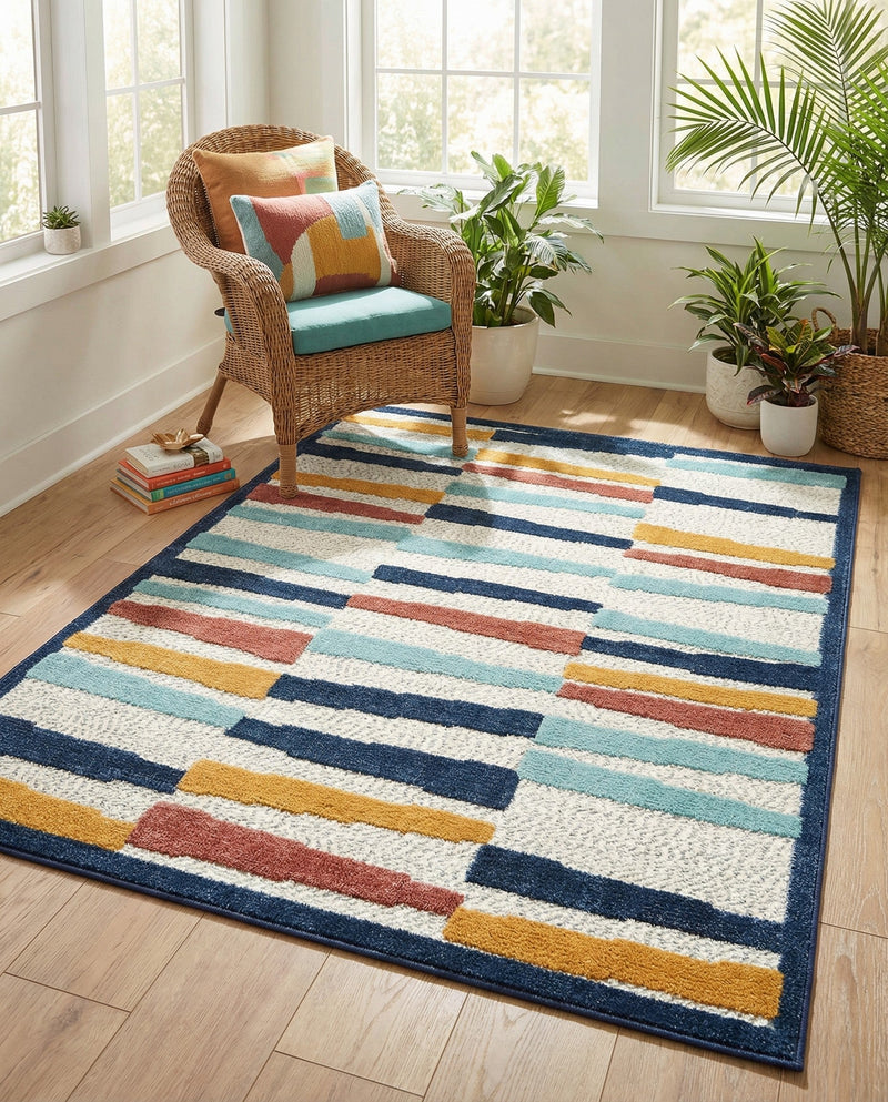 Caribbean Terrace Collection Area Rug -  Jamaica Rectangle Ivory  lifestyle 4