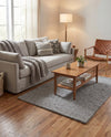 Lana Tasmanian Wool Collection Area Rug - Waitomo Rectangle Space Gray  lifestyle 65