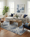 Marrakech Mosaic Collection Area Rug -  Atlas Rectangle Blue Gray  lifestyle 13