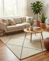 Zouina Berber Wool Collection Area Rug - Atlas Rectangle Ivory and Black  lifestyle 5