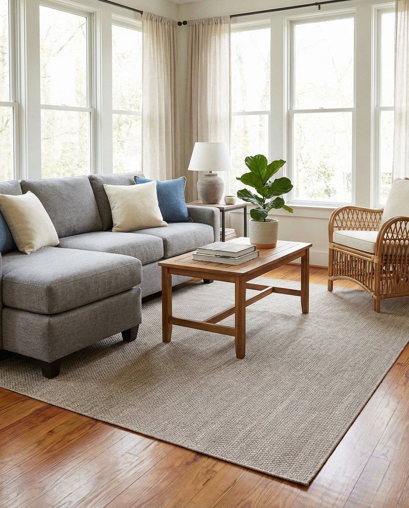 Seaside Serenity Collection Area Rug - Veranda (Beige) Rectangle Beige  lifestyle 11