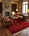 Samarkand Elegance Collection Area Rug -  Ark Rectangle Red  lifestyle 13