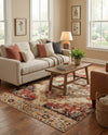 Neptune Elegance Collection Area Rug -  Naiad Rectangle Burgundy Beige  lifestyle 9