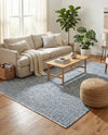 Zigzag Marina Collection Area Rug - HarborStripes Rectangle Denim  lifestyle 34