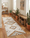 Desert Modern Eco Rug Series Collection Area Rug -  Zion Runner Ivory  lifestyle 53