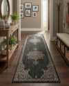 Patio Heritage Collection Area Rug -  Charleston (Charcoal Gray) Runner Charcoal Gray  lifestyle 65