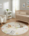 Wonder Tykes Collection Area Rug -  Abstracta Round Ivory  lifestyle 25
