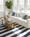 Martha's Vineyard Blueprints Collection Area Rug - Edgartown Rectangle Nautical Navy  lifestyle 51
