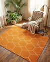 Trellis Mosaic Collection Area Rug - Arborville (Orange) Rectangle Orange  lifestyle 20