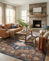 Eden Oasis Collection Area Rug -  Refuge (Blue) Rectangle Blue  lifestyle 9
