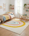 Wonder Tykes Collection Area Rug -  Illusion Rectangle Ivory  lifestyle 14