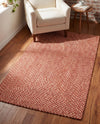 Highland Woven Jute Collection Area Rug - Glenmore (Rust Red) Rectangle Rust Red  lifestyle 17