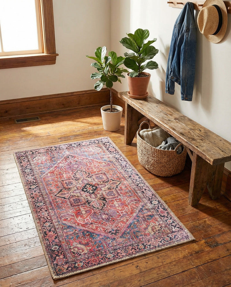 Heritage Elegance Collection Area Rug -  Alhambra Rectangle Red  lifestyle 3