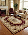 Versailles Elegance Collection Area Rug -  Louveciennes (Red) Rectangle Red  lifestyle 16