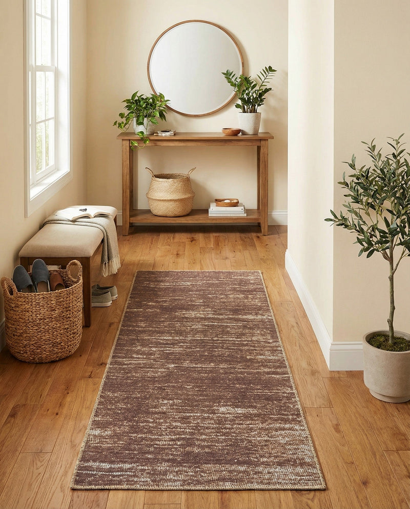 Sahara Essence Collection Area Rug - Oasis (Brown) Runner Brown  lifestyle 39