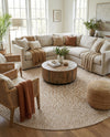Urban Oasis Rugs Collection Area Rug -  Terrace (Dark Beige) Round Dark Beige  lifestyle 67