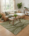 Seaside Blooms Collection Area Rug -  Evergreen (Green) Rectangle Green  lifestyle 5