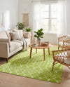 Marrakech Lattice Collection Area Rug - Medina (Green) Rectangle Green  lifestyle 17
