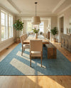 Seaside Serenity Collection Area Rug - Veranda (Teal) Rectangle Teal  lifestyle 14