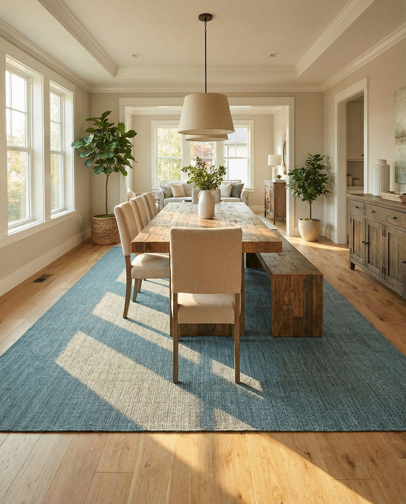 Seaside Serenity Collection Area Rug - Veranda (Teal) Rectangle Teal  lifestyle 14