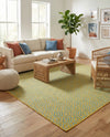 Urban Oasis Rugs Collection Area Rug -  Rooftop (Yellow and Aqua) Square Yellow and Aqua  lifestyle 21