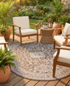 Tribal Terrace Treasures Collection Area Rug -  Incan Isle (Brown) Oval Brown  lifestyle 39
