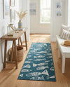 Seaside Haven Rugs Collection Area Rug -  Oceanview Runner Blue  lifestyle 77