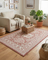 Tribal Terrace Treasures Collection Area Rug -  Incan Isle (Rust Red) Rectangle Rust Red  lifestyle 33
