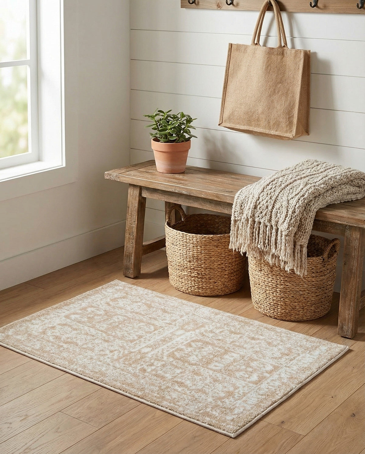 Cambridge Classics Collection Area Rug - Trinity (Beige) Rectangle Beige  lifestyle 12
